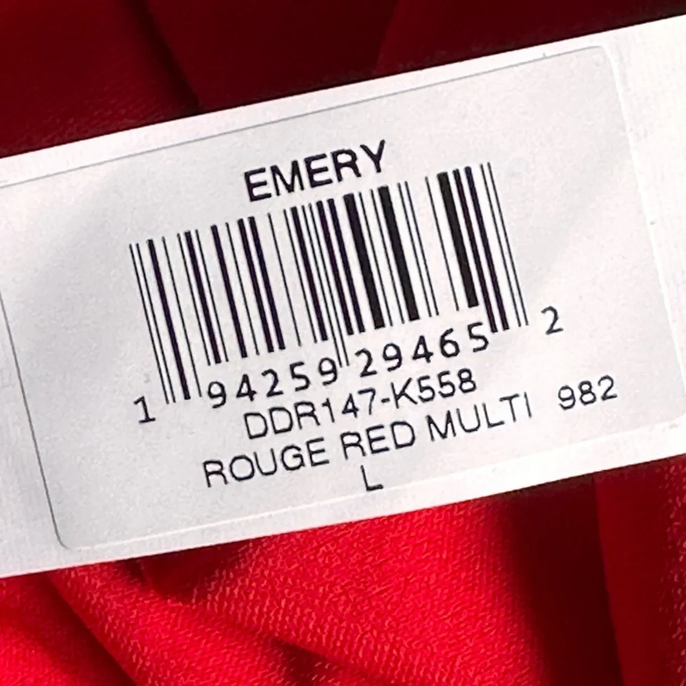 EMERY DRESS In Rouge Red Multi - Picture 7 of 7